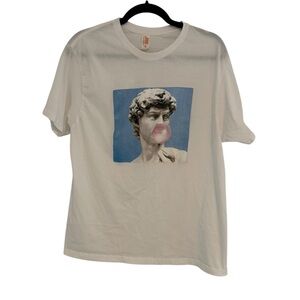 "David Bubblegum" white T-Shirt, Size XL